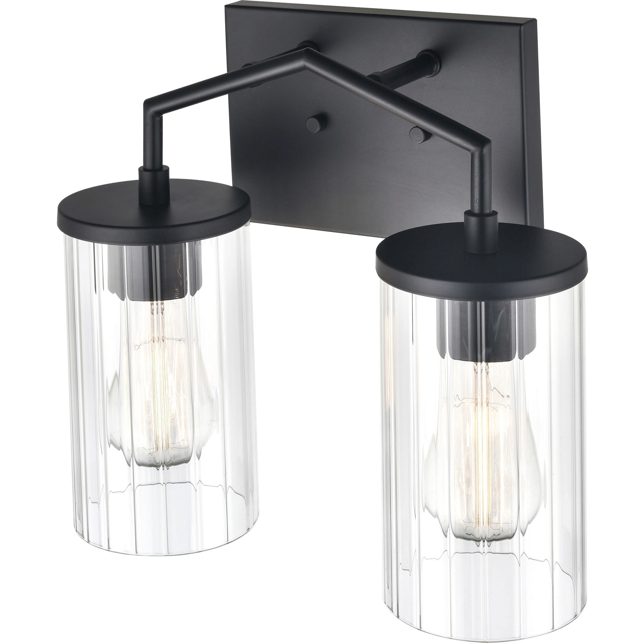 Beverlly 2 Light 13 inch Matte Black Bathroom Vanity Light Wall Light